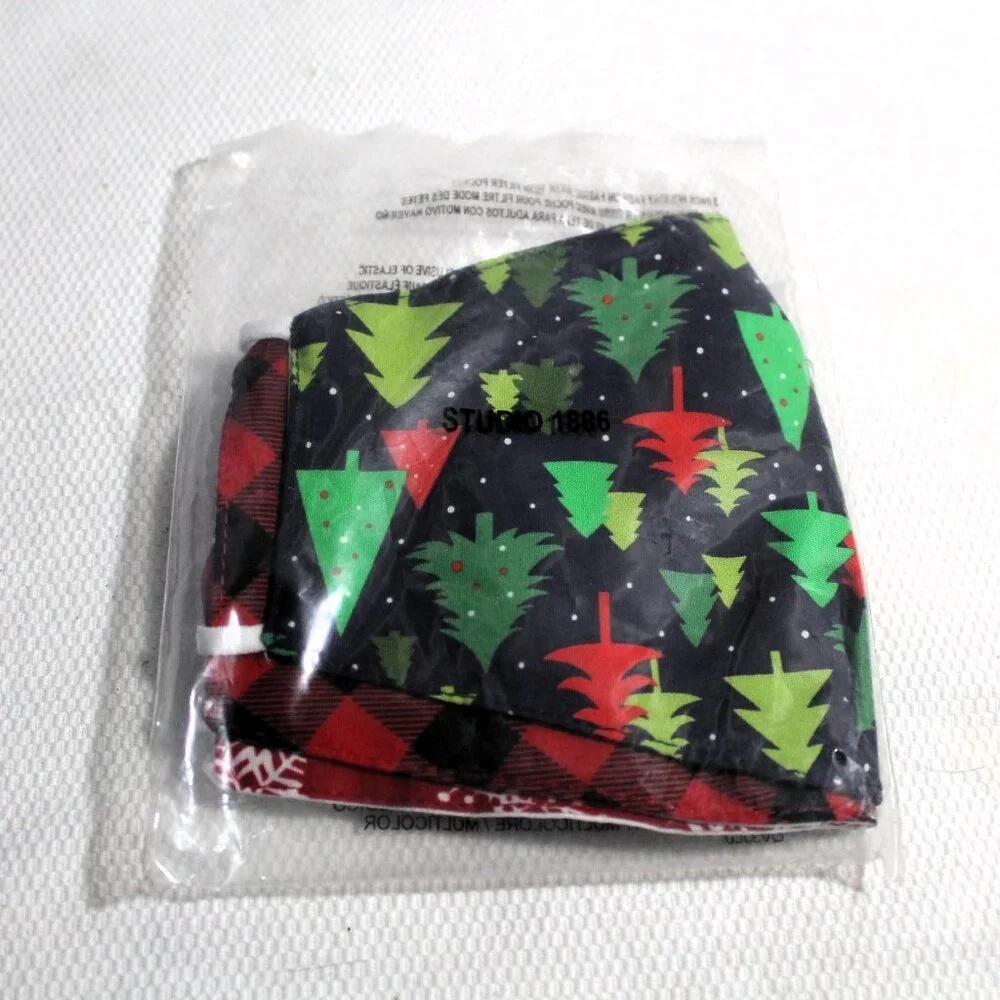 NWT Set of 3 Holiday-Themed Cloth Face Masks